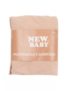 Jersey lepedő kiságyba New Baby 120x60 bézs