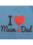 Baba sapka New Baby I Love Mum and Dad kék