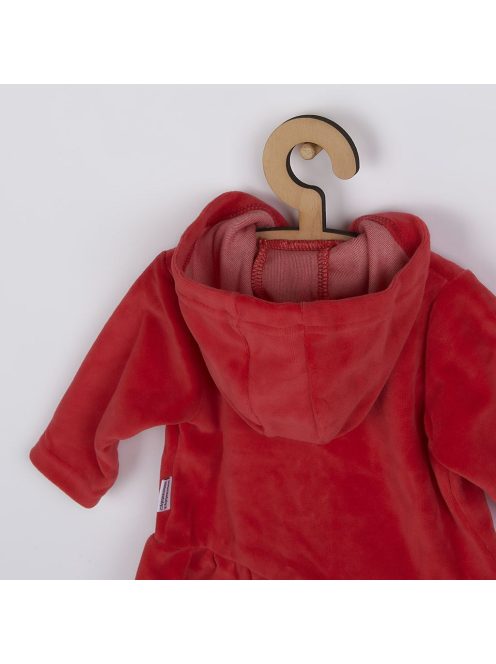 Plüss kapucnis pulóver New Baby Baby piros