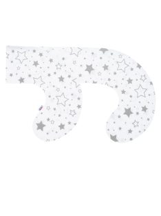 Szoptatós C alakú párnahuzat New Baby szürke csillagok