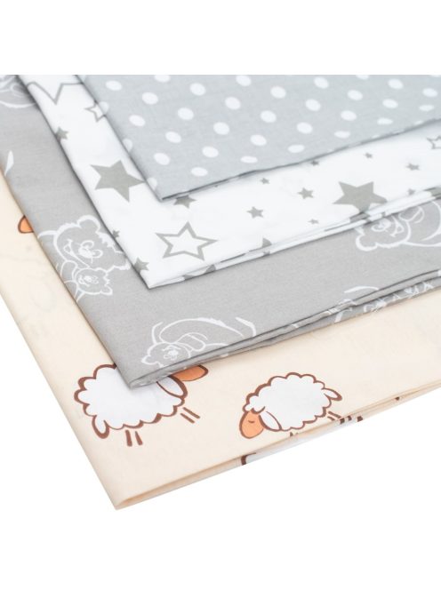 Szoptatós C alakú párnahuzat New Baby szürke csillagok 285 x16