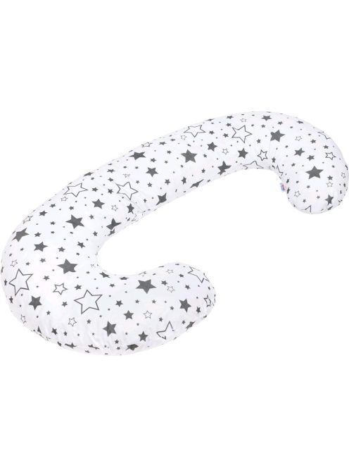 Szoptatós C alakú párnahuzat New Baby szürke csillagok 285 x16
