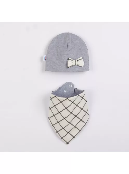 Baba sapka és babasál New Baby Missy szürke