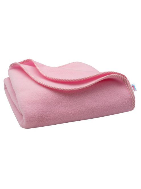 Gyerek fleece takaró New Baby 100x75 rózsaszín csíkos