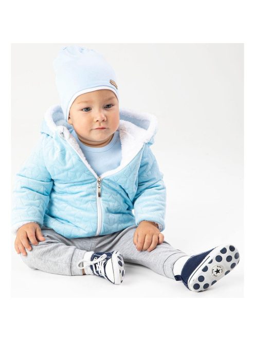 Téli baba kabát sapkával Nicol Kids Winter kék