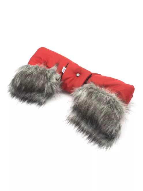 Kézmelegítő babakocsira 2az1-ben New Baby plüss red