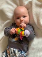 Bambusz kötött takaró NEW BABY 100x80 cm lila