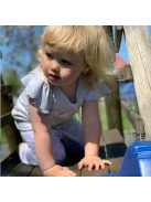 2-részes pamut együttes New Baby Happy Flower szürke