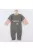 Baba pamut kezeslábas Koala BE BRAVE szürke-rózsaszín