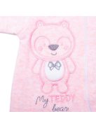 Baba plüss kezeslábas kapucnival New Baby Sweetheart rózsaszín