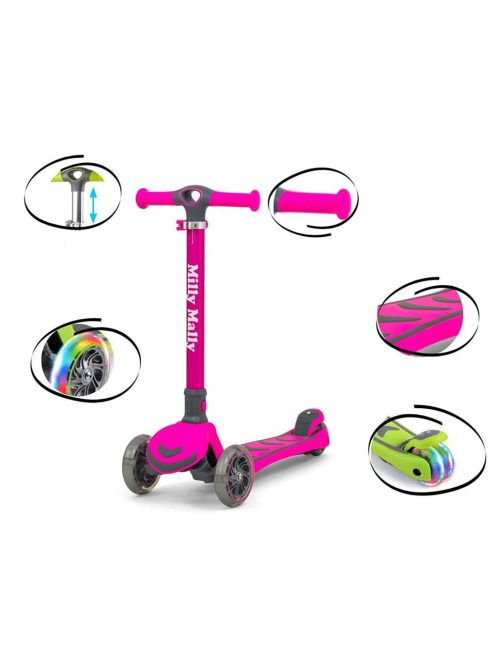 Gyerek roller Milly Mally Scooter Boogie rózsaszín