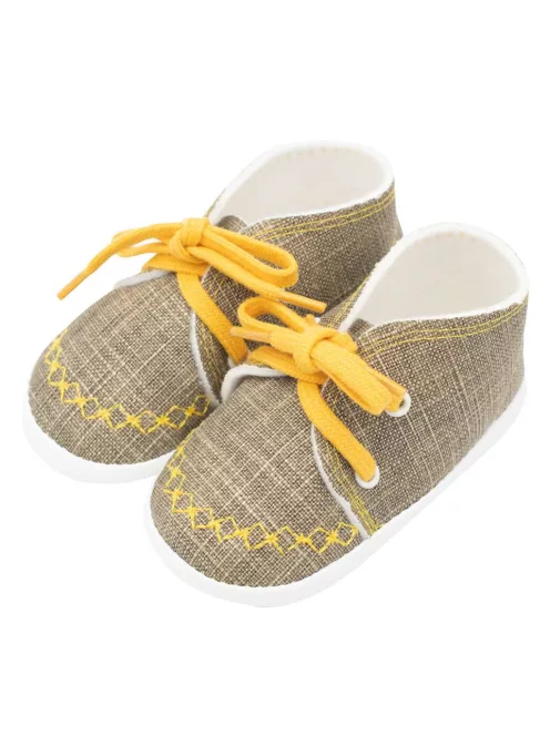 Baba tornacipő New Baby jeans mustard 0-3 h