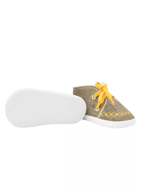 Baba tornacipő New Baby jeans mustard 0-3 h