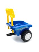 Gyerek jármű traktor utánfutóval és szerszámokkal Baby Mix New Holland kék