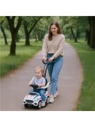 Zenélő bébitaxi vezetőrúddal Baby Mix MENTŐAUTÓ fehér
