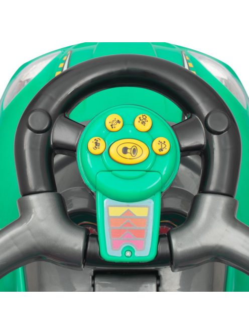Bébitaxi tolókarral 3az1-ben Baby Mix Mega Car zöld