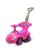 Bébitaxi tolókarral 3az1-ben Baby Mix Mega Car rózsaszín