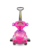 Bébitaxi tolókarral 3az1-ben Baby Mix Mega Car rózsaszín
