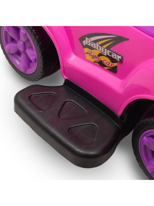 Bébitaxi tolókarral 3az1-ben Baby Mix Mega Car rózsaszín