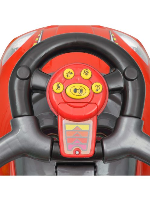 Bébitaxi tolókarral 3az1-ben Baby Mix Mega Car piros