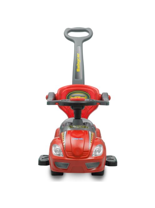 Bébitaxi tolókarral 3az1-ben Baby Mix Mega Car piros