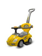 Bébitaxi tolókarral 3az1-ben Baby Mix Mega Car sárga