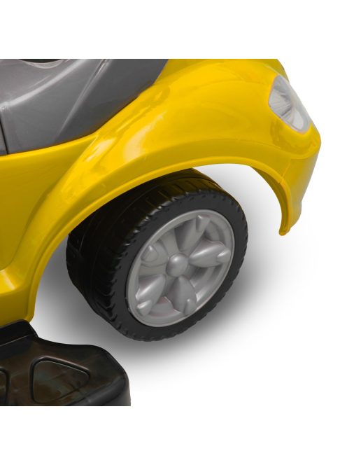 Bébitaxi tolókarral 3az1-ben Baby Mix Mega Car sárga