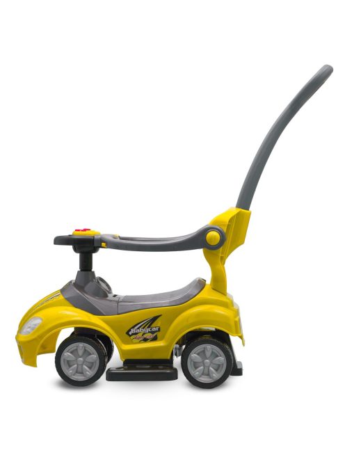 Bébitaxi tolókarral 3az1-ben Baby Mix Mega Car sárga