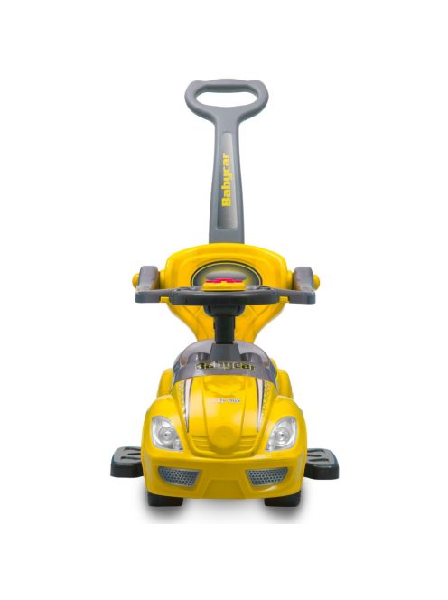 Bébitaxi tolókarral 3az1-ben Baby Mix Mega Car sárga
