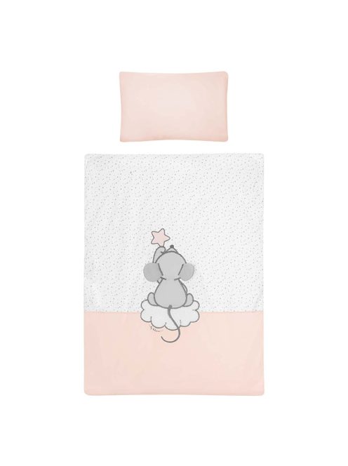 6-részes ágyneműhuzat Belisima Cute Mouse 100x135 rózsaszín