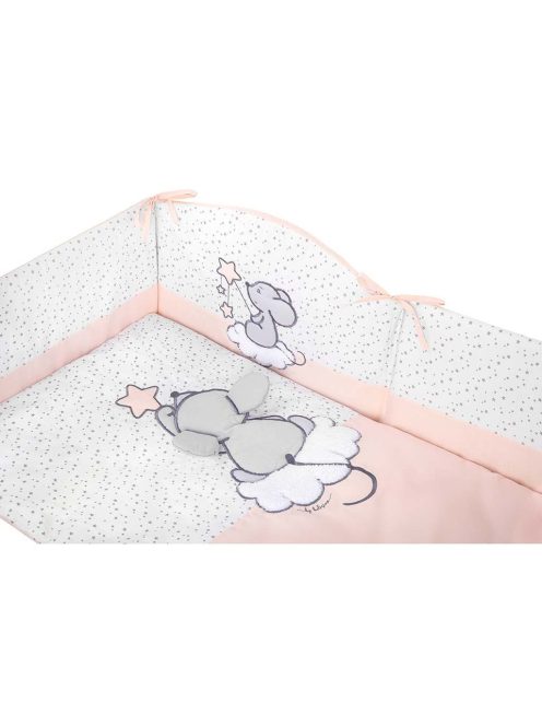 6-részes ágyneműhuzat Belisima Cute Mouse 100x135 rózsaszín