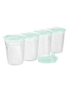   Pohár szett csőrös fedéllel tároláshoz, fagyasztáshoz és etetéshez Baby Ono 200 ml