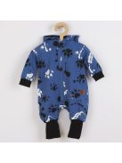 Baba pamut kezeslábas kapucnival fülekkel New Baby mancsát kék