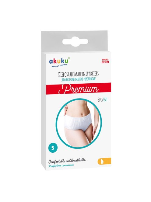Egyszer hazsnálatos szülés utáni bugyi Akuku PREMIUM S-es méret 5 db