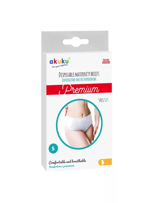 Egyszer hazsnálatos szülés utáni bugyi Akuku PREMIUM S-es méret 5 db