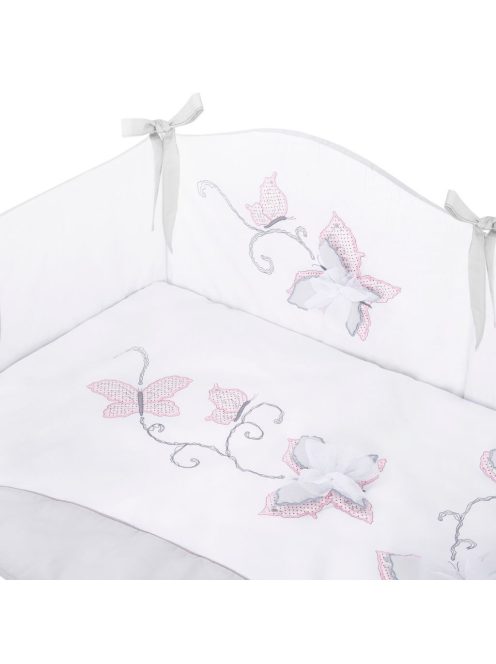 5-részes ágyneműhuzat Belisima Butterfly 90/120 szürke