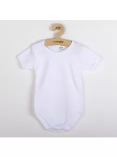 Luxus baba rövid ujjú body New Baby - fehér