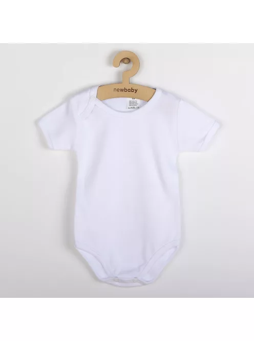 Luxus baba rövid ujjú body New Baby - fehér
