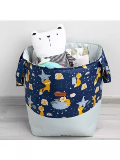 Játéktároló kosár Sensillo rókák sötétkék