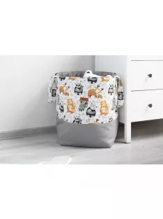 Sensillo játékkosár Medium szürke állatok