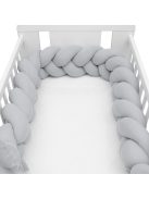 Védő fonott rácsvédő kiságyba muszlin New Baby világos szürke