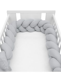   Védő fonott rácsvédő kiságyba muszlin New Baby világos szürke