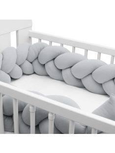   Védő fonott rácsvédő kiságyba muszlin New Baby világos szürke