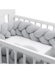   Védő fonott rácsvédő kiságyba muszlin New Baby világos szürke