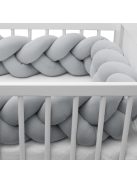 Védő fonott rácsvédő kiságyba muszlin New Baby világos szürke