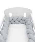 Védő fonott rácsvédő kiságyba muszlin New Baby világos szürke