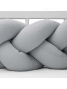 Védő fonott rácsvédő kiságyba muszlin New Baby világos szürke