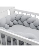 Védő fonott rácsvédő kiságyba muszlin New Baby világos szürke