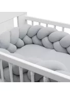Védő fonott rácsvédő kiságyba muszlin New Baby világos szürke