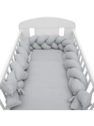 Védő fonott rácsvédő kiságyba muszlin New Baby világos szürke